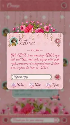 GO SMS PRO SWEET THEME android App screenshot 1