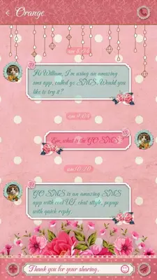 GO SMS PRO SWEET THEME android App screenshot 3